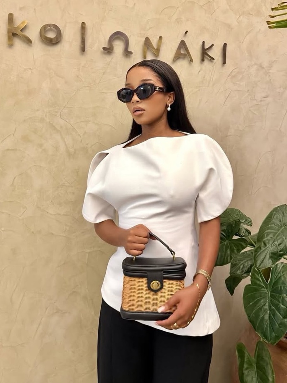 Zara Cream Puff-Sleeve Blouse